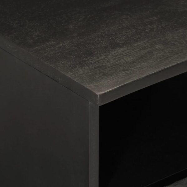Móvel de TV 70x33x46 cm madeira de mangueira maciça preto - Image 6