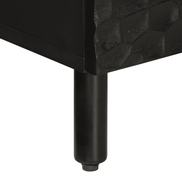 Móvel de TV 70x33x46 cm madeira de mangueira maciça preto - Image 8