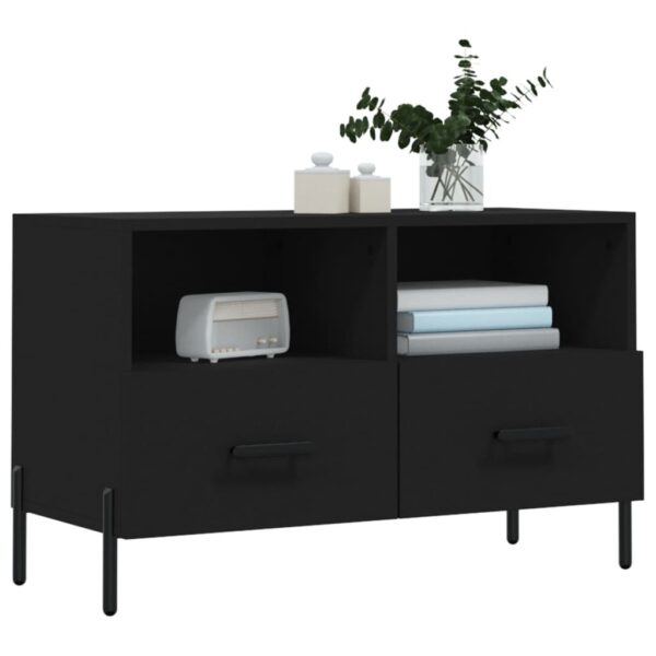 Móvel p/ TV 80x36x50 cm derivados de madeira preto - Image 2