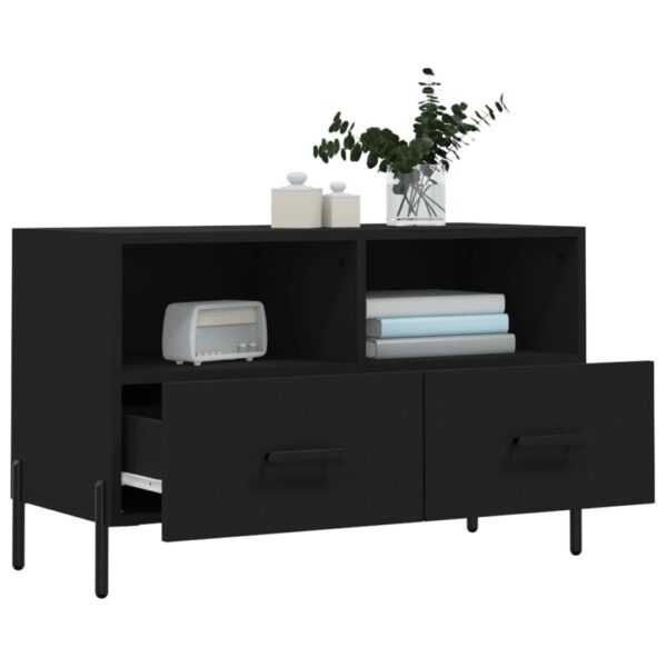 Móvel p/ TV 80x36x50 cm derivados de madeira preto - Image 3