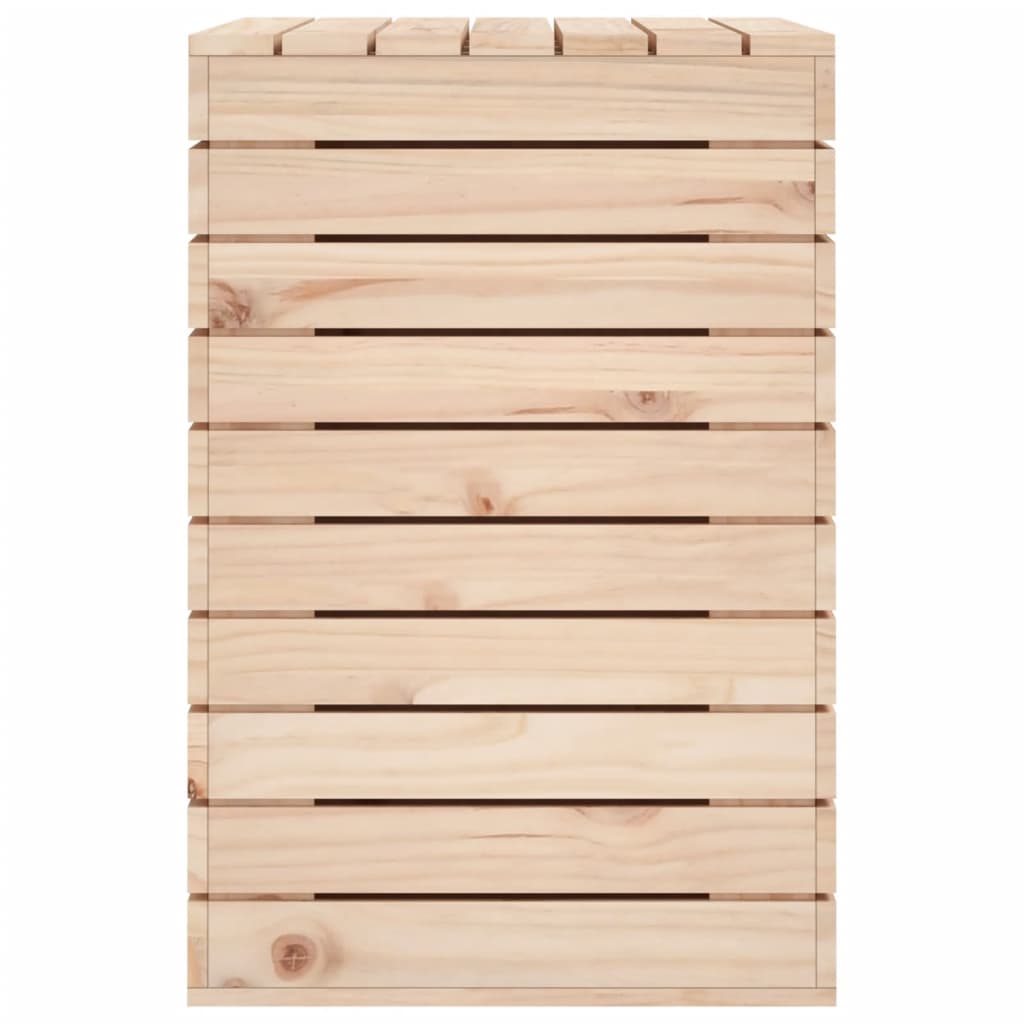 Cesto de roupa suja 88,5x44x66 cm madeira de pinho maciça - Image 5