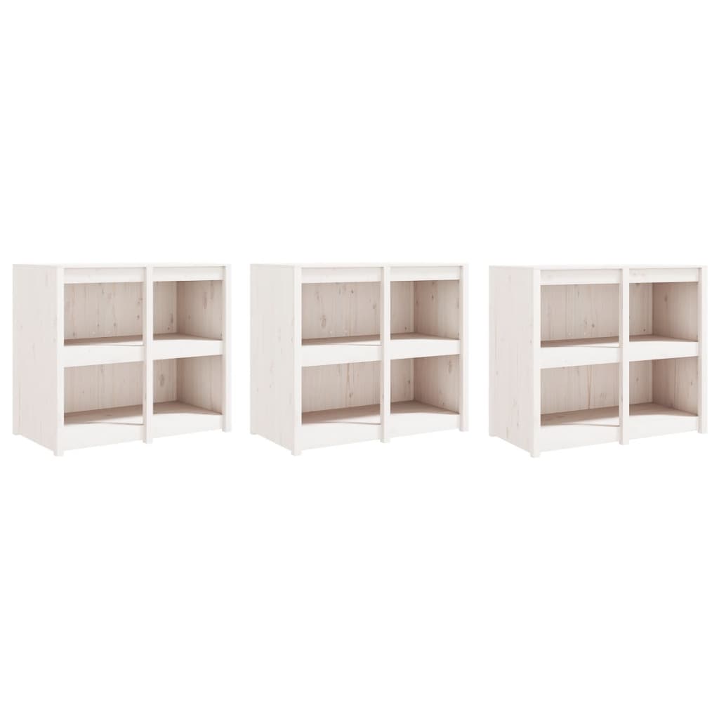 Armários de cozinha para exterior 3 pcs pinho maciço branco - Image 3