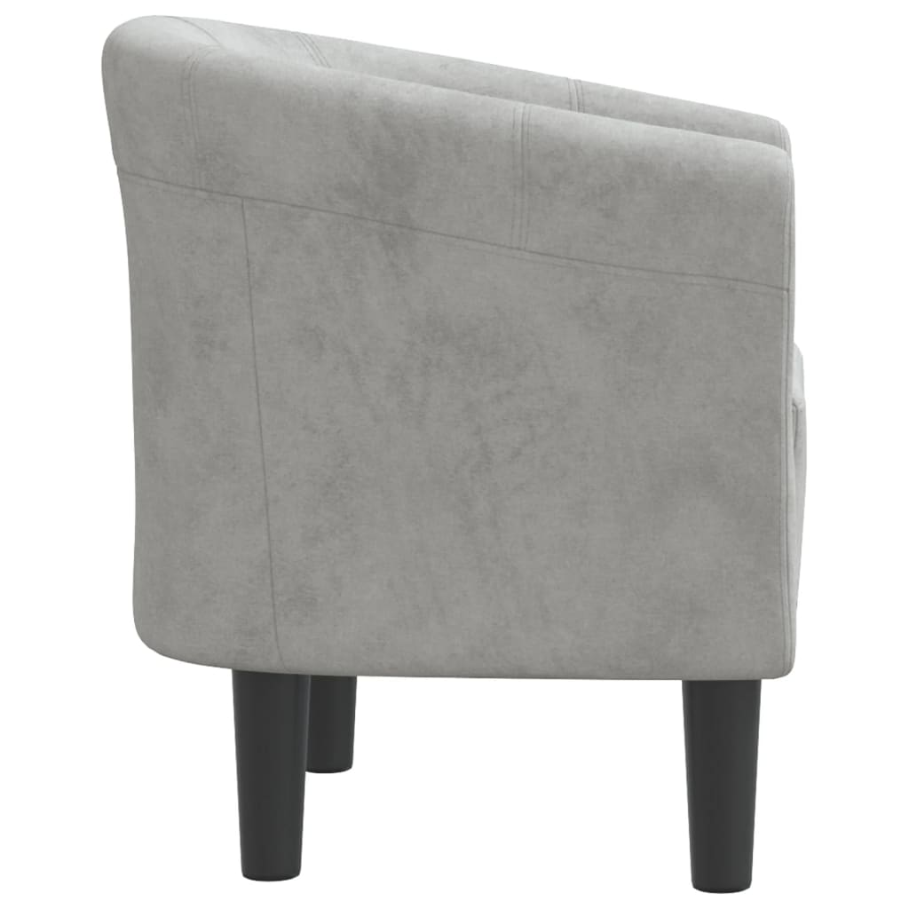 Poltrona veludo cinzento-claro - Image 3