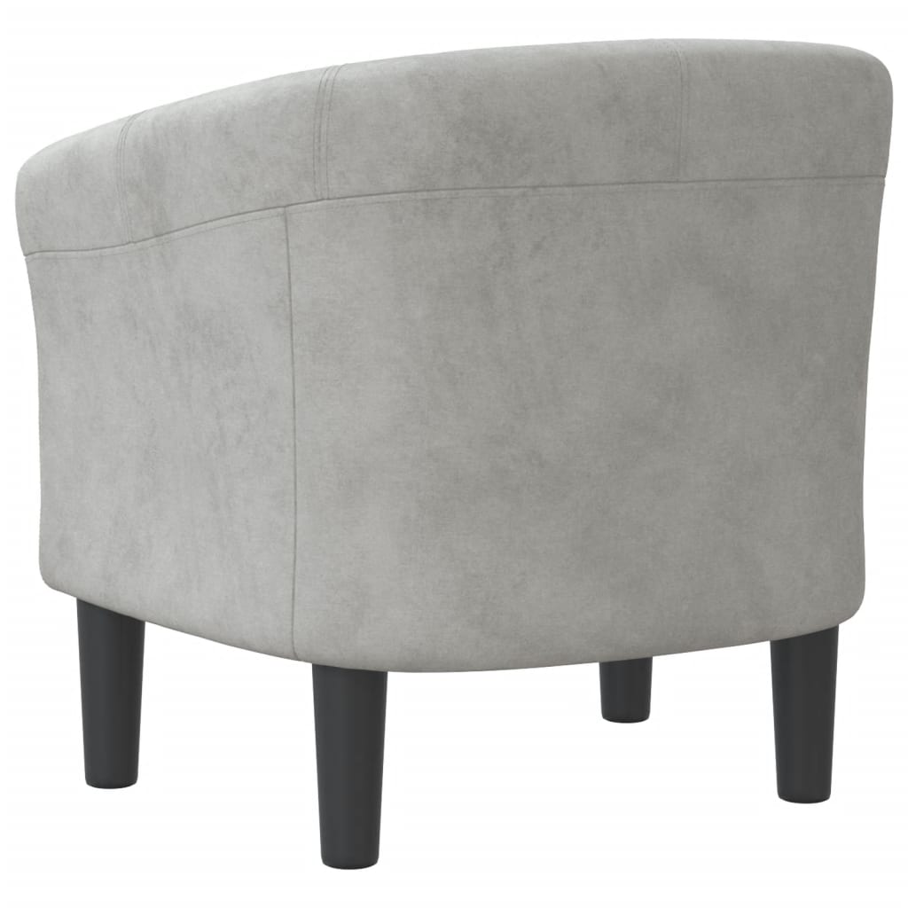 Poltrona veludo cinzento-claro - Image 4