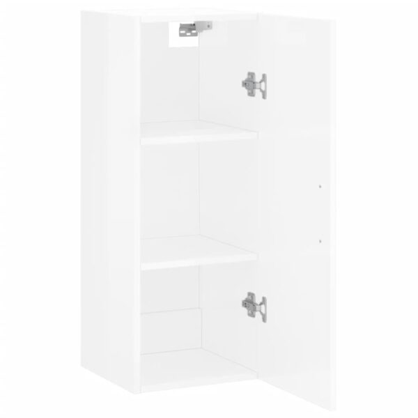Armário de parede 34,5x34x90 cm branco brilhante - Image 5