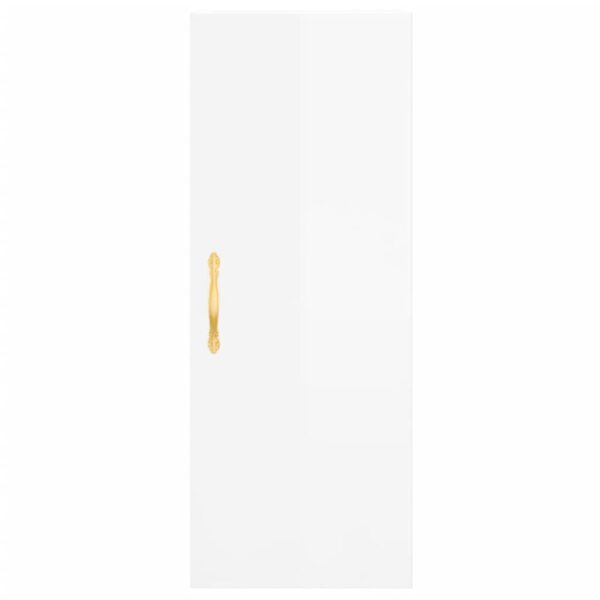 Armário de parede 34,5x34x90 cm branco brilhante - Image 6