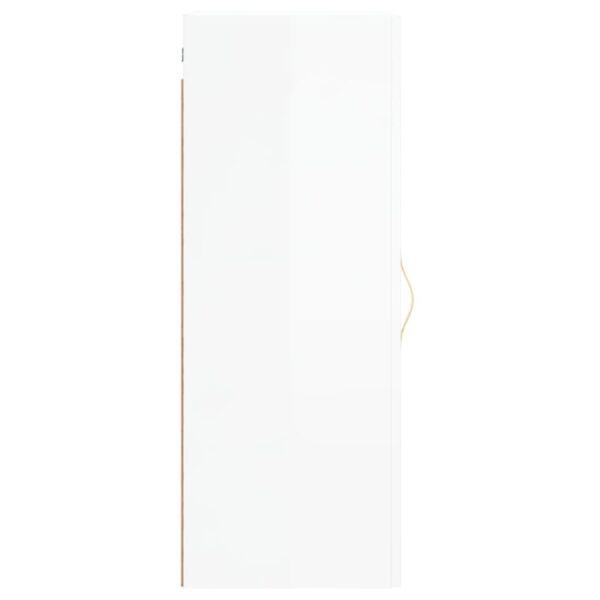 Armário de parede 34,5x34x90 cm branco brilhante - Image 7