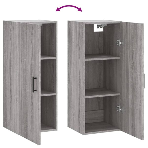 Armário de parede 34,5x34x90 cm cinzento sonoma - Image 9