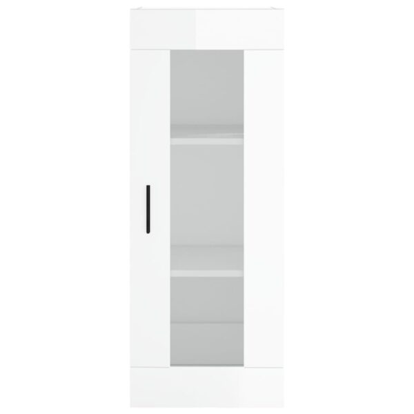 Armário de parede 34,5x34x90 cm branco brilhante - Image 5
