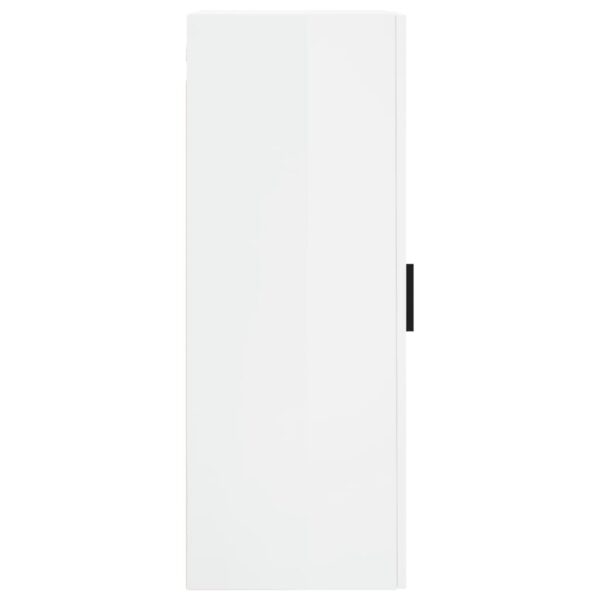 Armário de parede 34,5x34x90 cm branco brilhante - Image 7
