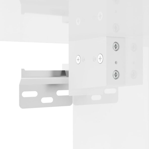Armário de parede 34,5x34x90 cm branco brilhante - Image 10