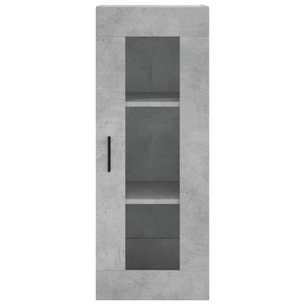 Armário de parede 34,5x34x90 cm cinzento cimento - Image 5
