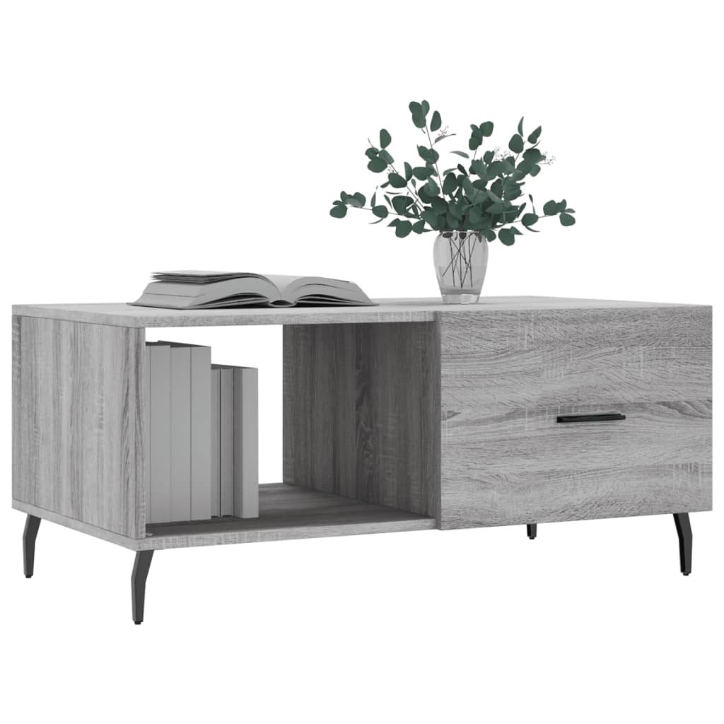 Mesa de centro 90x50x40 cm derivados de madeira cinzento sonoma - Image 2