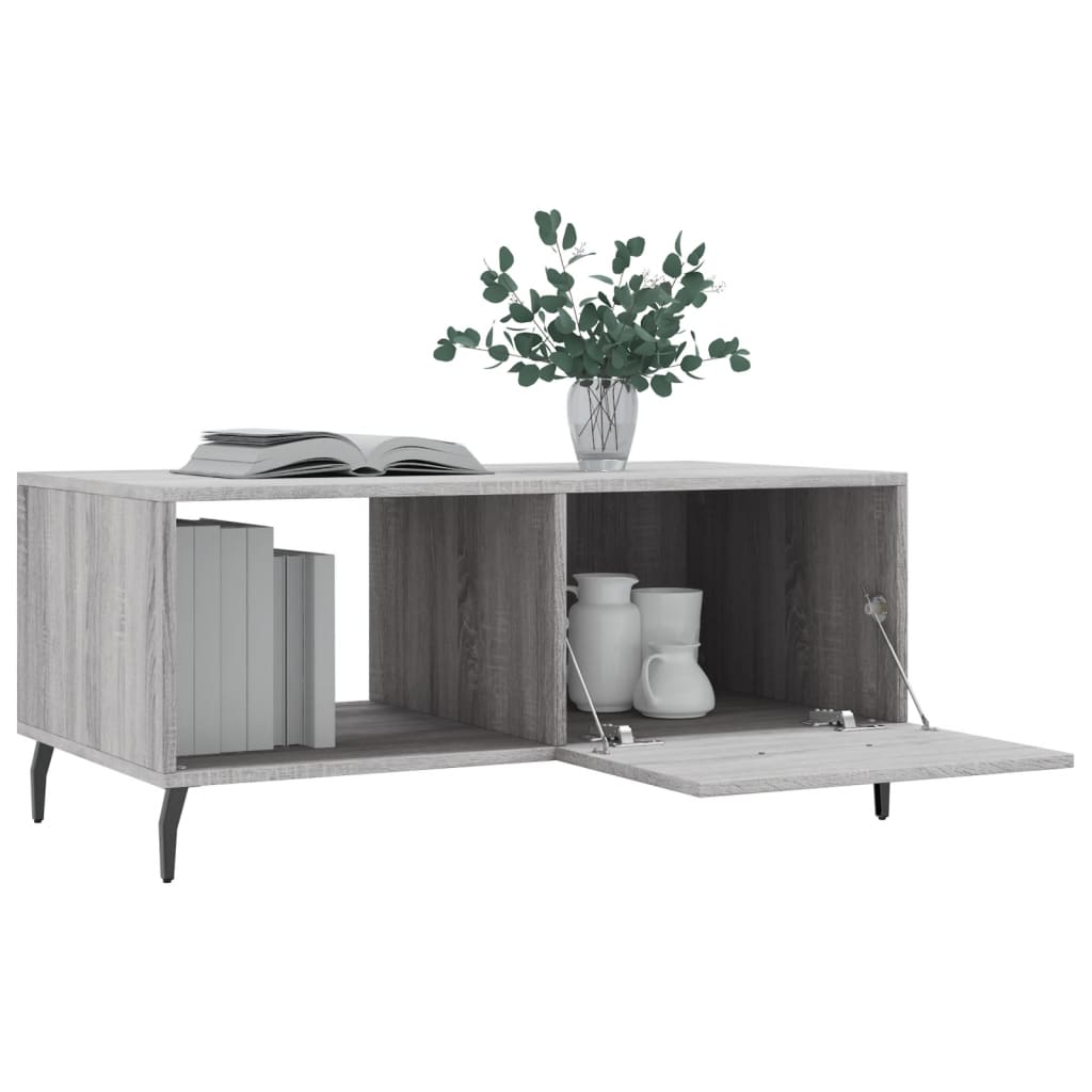 Mesa de centro 90x50x40 cm derivados de madeira cinzento sonoma - Image 3