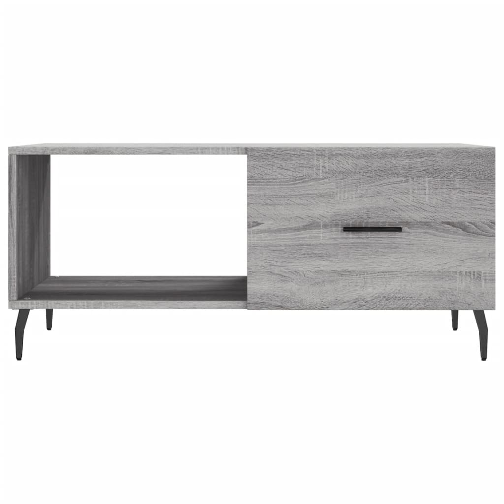 Mesa de centro 90x50x40 cm derivados de madeira cinzento sonoma - Image 4