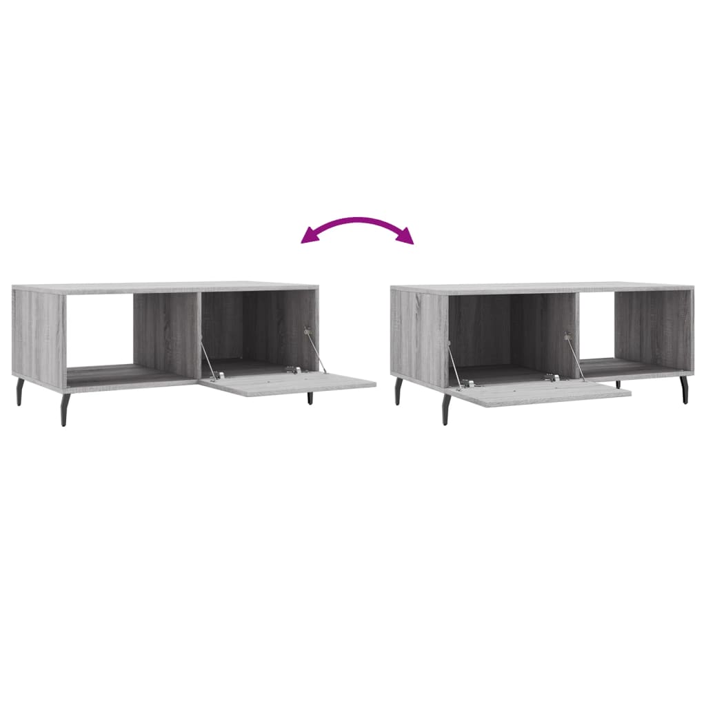 Mesa de centro 90x50x40 cm derivados de madeira cinzento sonoma - Image 8