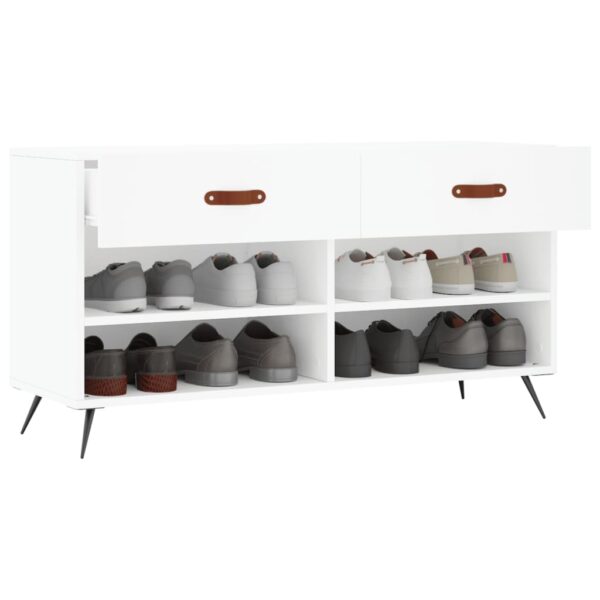 Banco sapateira 102x35x55 cm derivados de madeira branco - Image 3