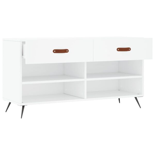 Banco sapateira 102x35x55 cm derivados de madeira branco - Image 4