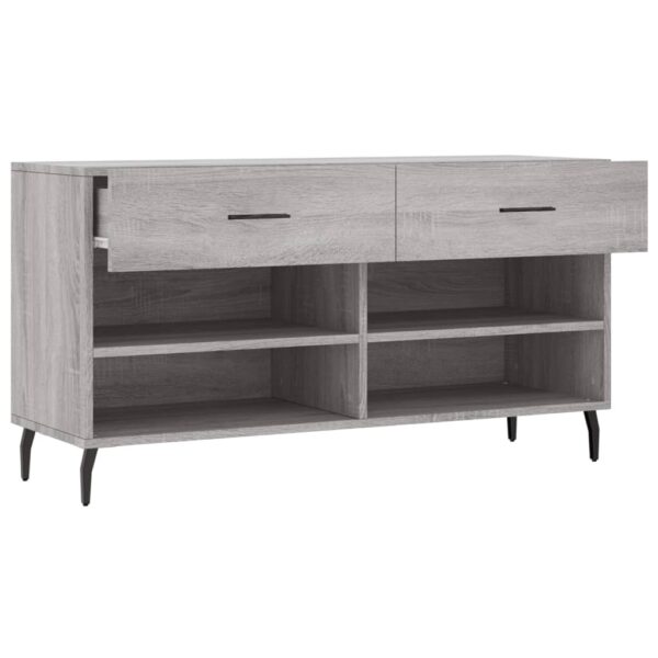 Banco sapateira 102x35x55 cm derivados madeira cinzento sonoma - Image 4