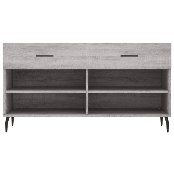 Banco sapateira 102x35x55 cm derivados madeira cinzento sonoma - Image 5