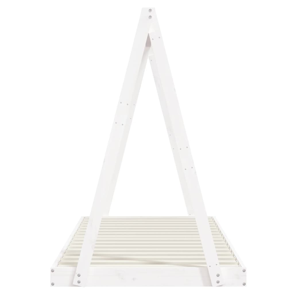 Estrutura de cama infantil 90x200 cm pinho maciço branco - Image 4