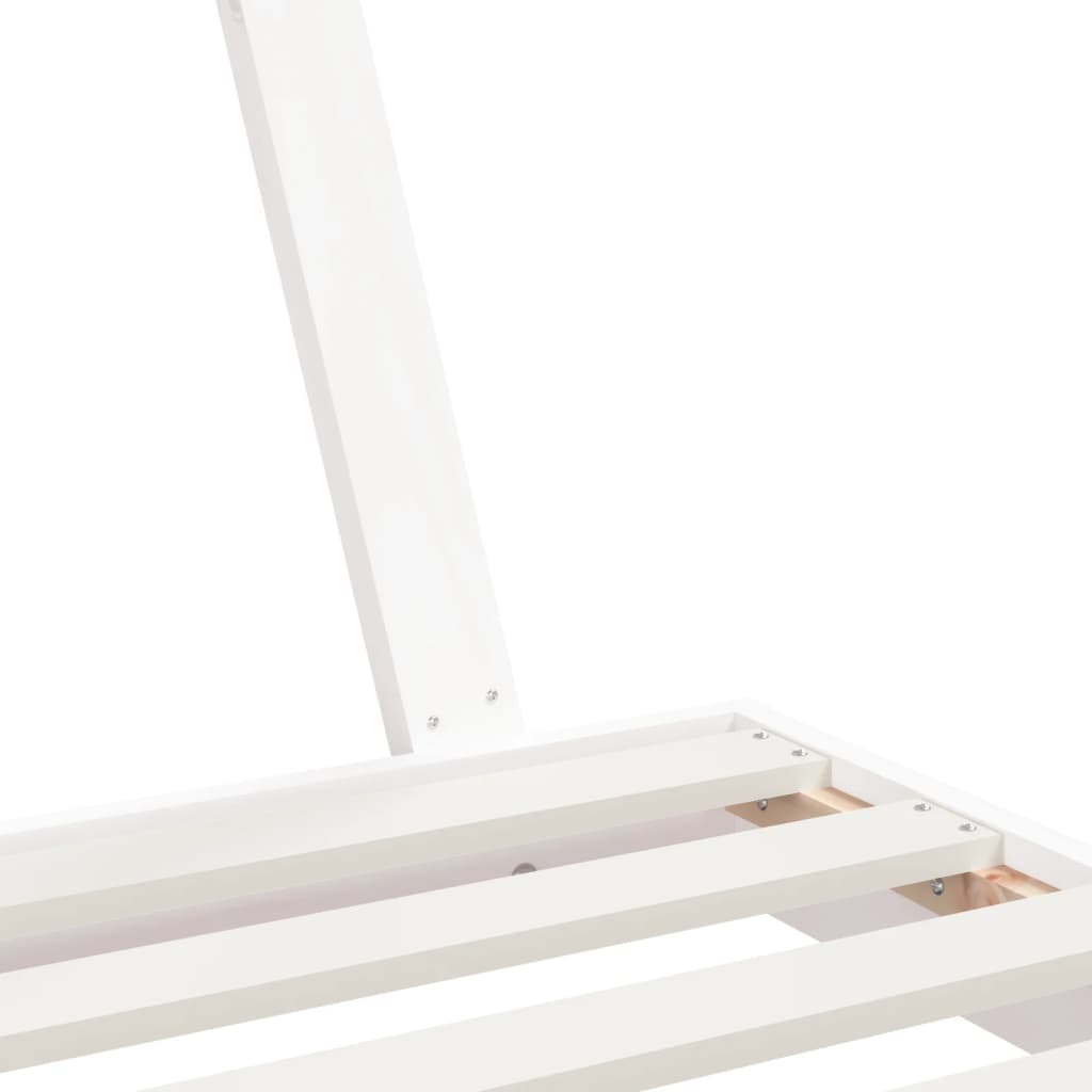 Estrutura de cama infantil 90x200 cm pinho maciço branco - Image 6