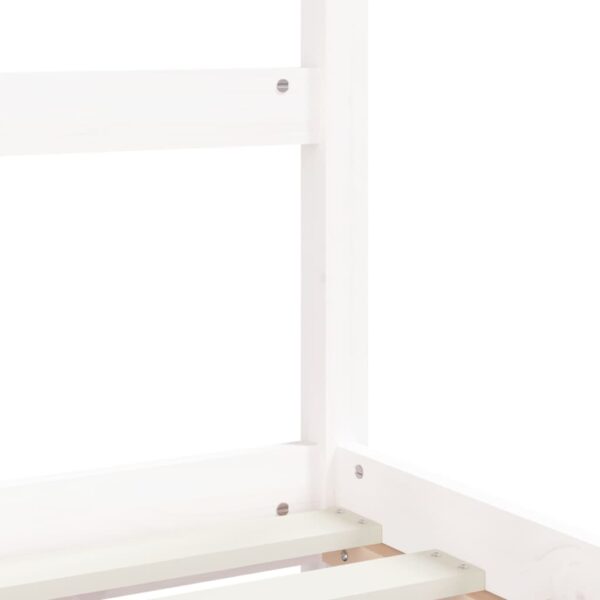 Estrutura de cama infantil 80x160 cm pinho maciço branco - Image 6