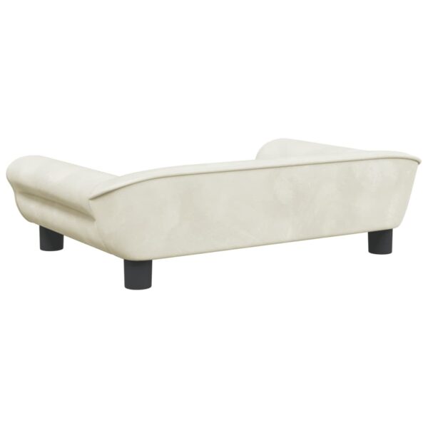 Sofá infantil 70x45x26 cm veludo cor creme - Image 4