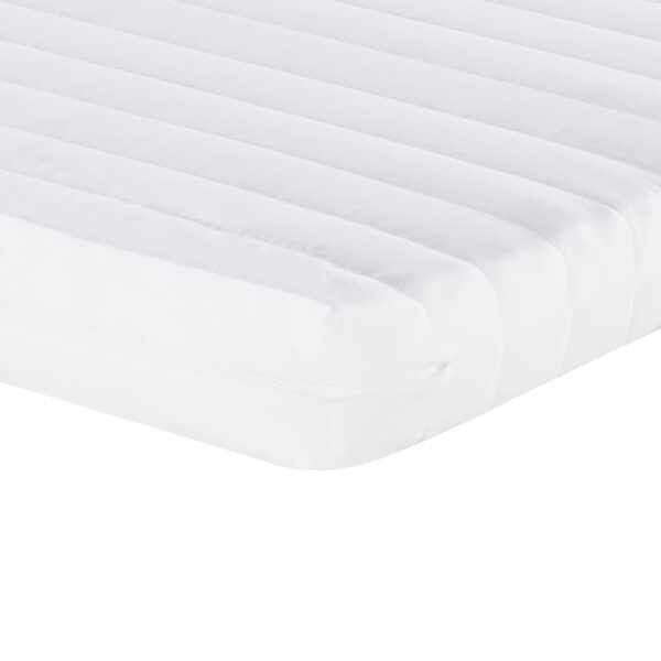 Sofá-cama c/ gavetão e colchões 90x200 cm tecido cinzento-claro - Image 9