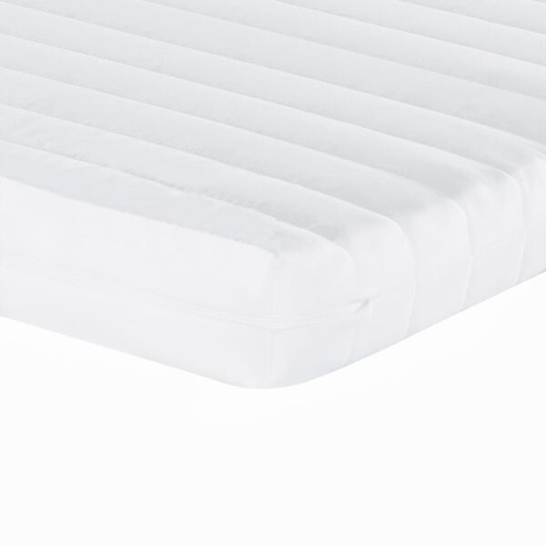 Sofá-cama c/ gavetão e colchões 100x200cm tecido cinzento-claro - Image 9