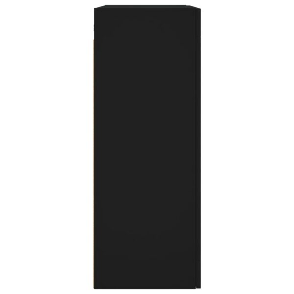 Móveis de parede 2 pcs derivados de madeira preto - Image 6