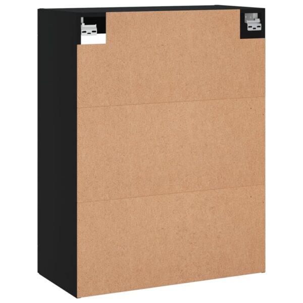 Móveis de parede 2 pcs derivados de madeira preto - Image 7