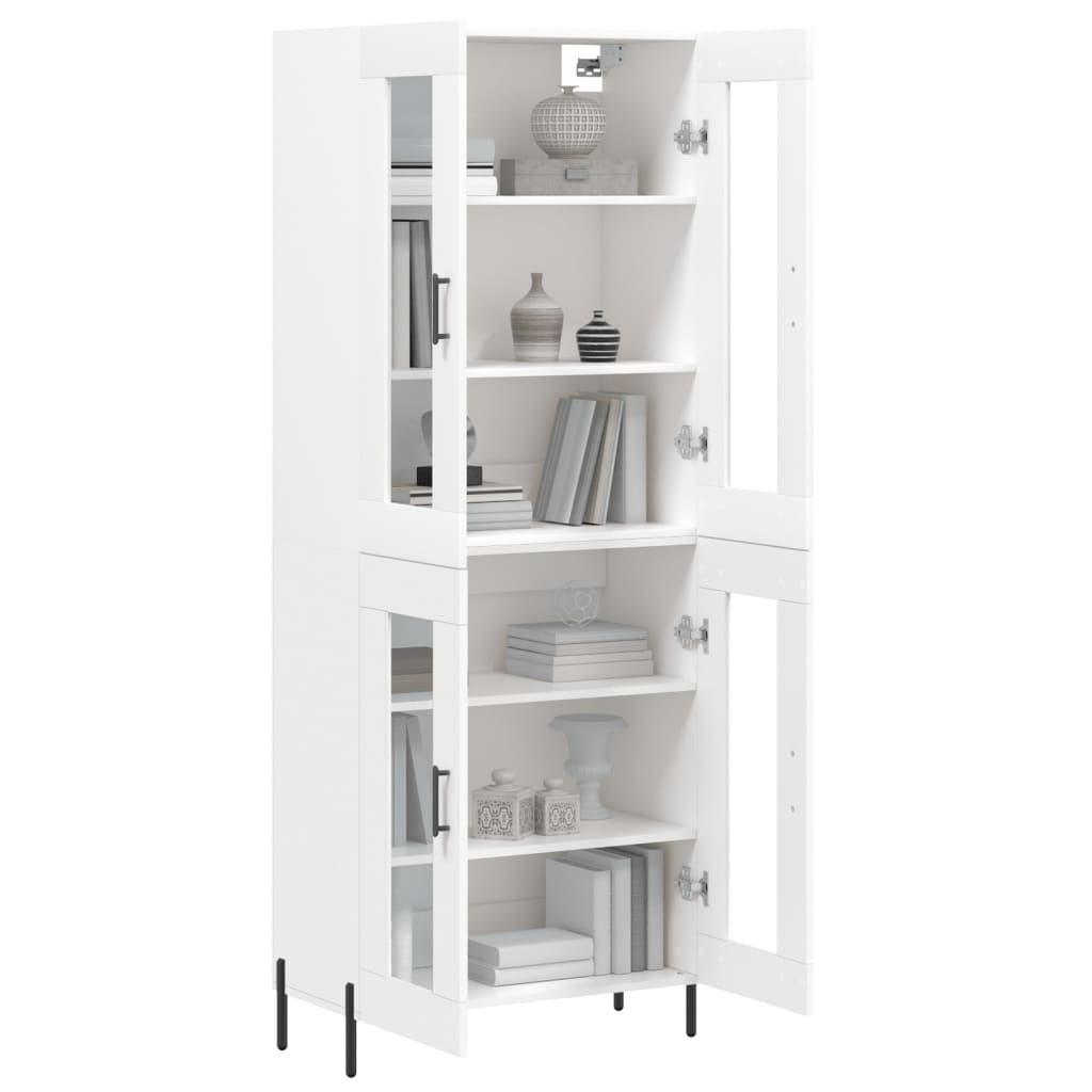 Armário alto 69,5x34x180 cm derivados de madeira branco - Image 2