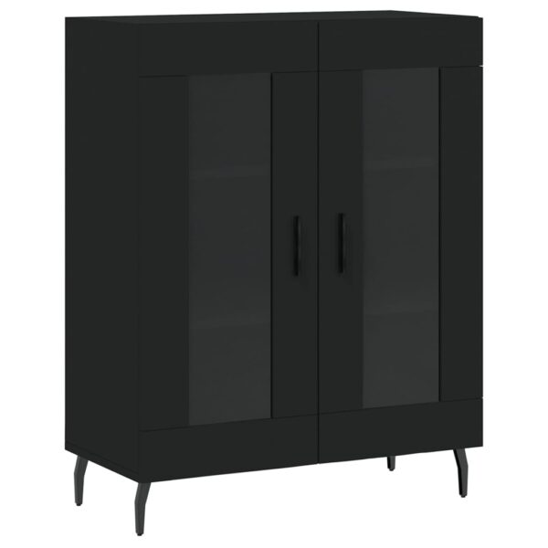 Armário alto 69,5x34x180 cm derivados de madeira preto - Image 6