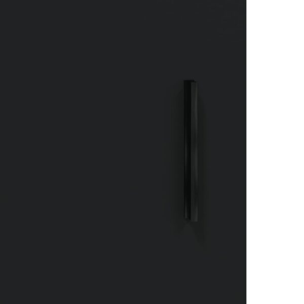 Armário alto 69,5x34x180 cm derivados de madeira preto - Image 8