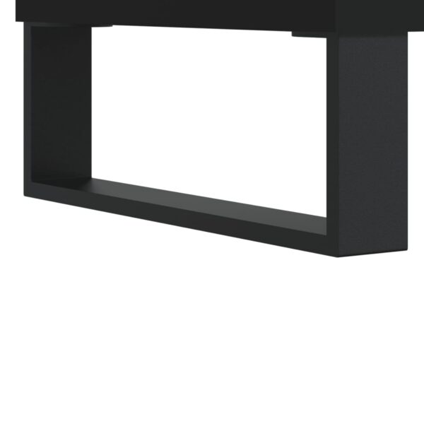 Armário alto 69,5x34x180 cm derivados de madeira preto - Image 10