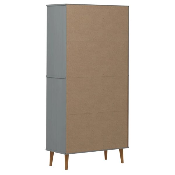 Estante MOLDE 85x35x170,5 cm pinho maciço cinzento - Image 6