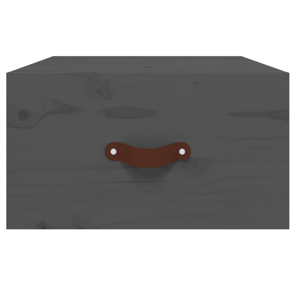 Mesa de cabeceira de parede 40x29,5x22 cm cinzento - Image 4