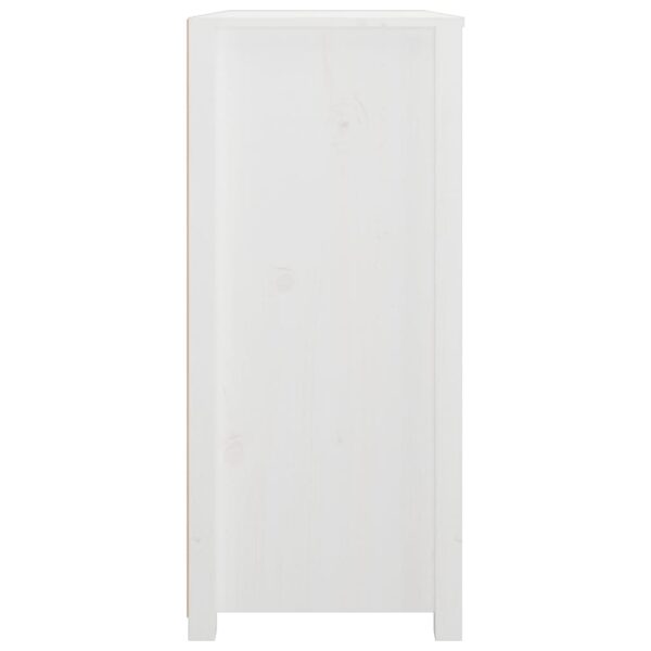 Armário de apoio 100x40x90 cm pinho maciço branco - Image 4