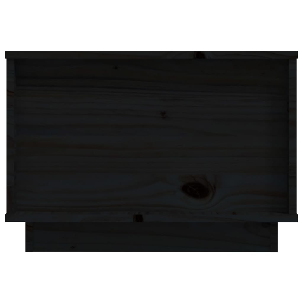 Mesa de centro 60x50x35 cm madeira de pinho maciça preto - Image 6