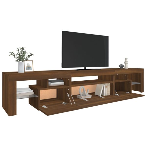 Móvel de TV com luzes LED 215x36,5x40 cm cor carvalho castanho - Image 5
