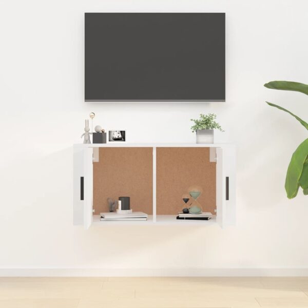 Móvel de TV de parede 80x34,5x40 cm branco brilhante - Image 2