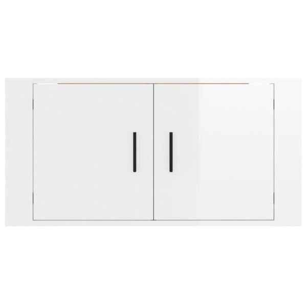 Móvel de TV de parede 80x34,5x40 cm branco brilhante - Image 5