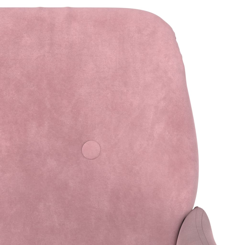 Cadeira c/ apoio de braços 62x79x79 cm veludo rosa - Image 5