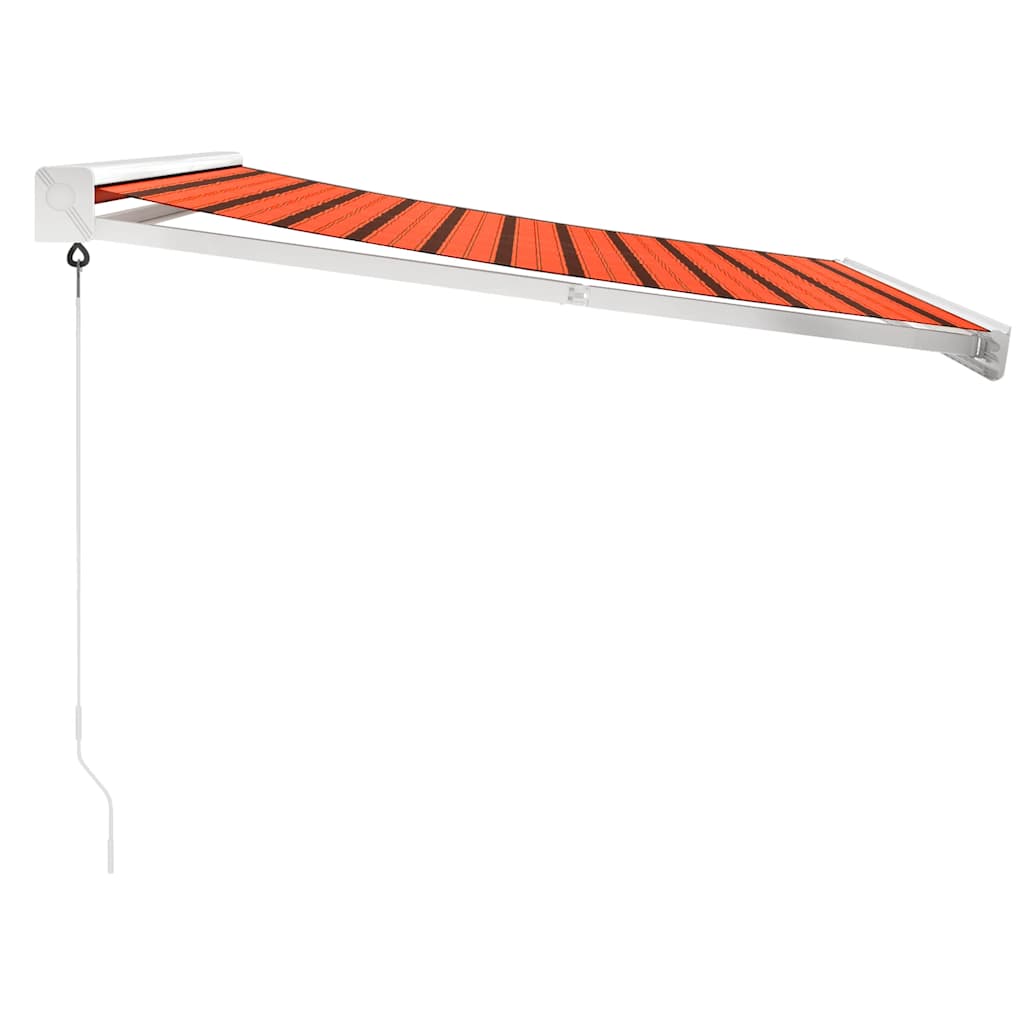 Toldo retrátil 3,5x2,5 m tecido e alumínio laranja e castanho - Image 3