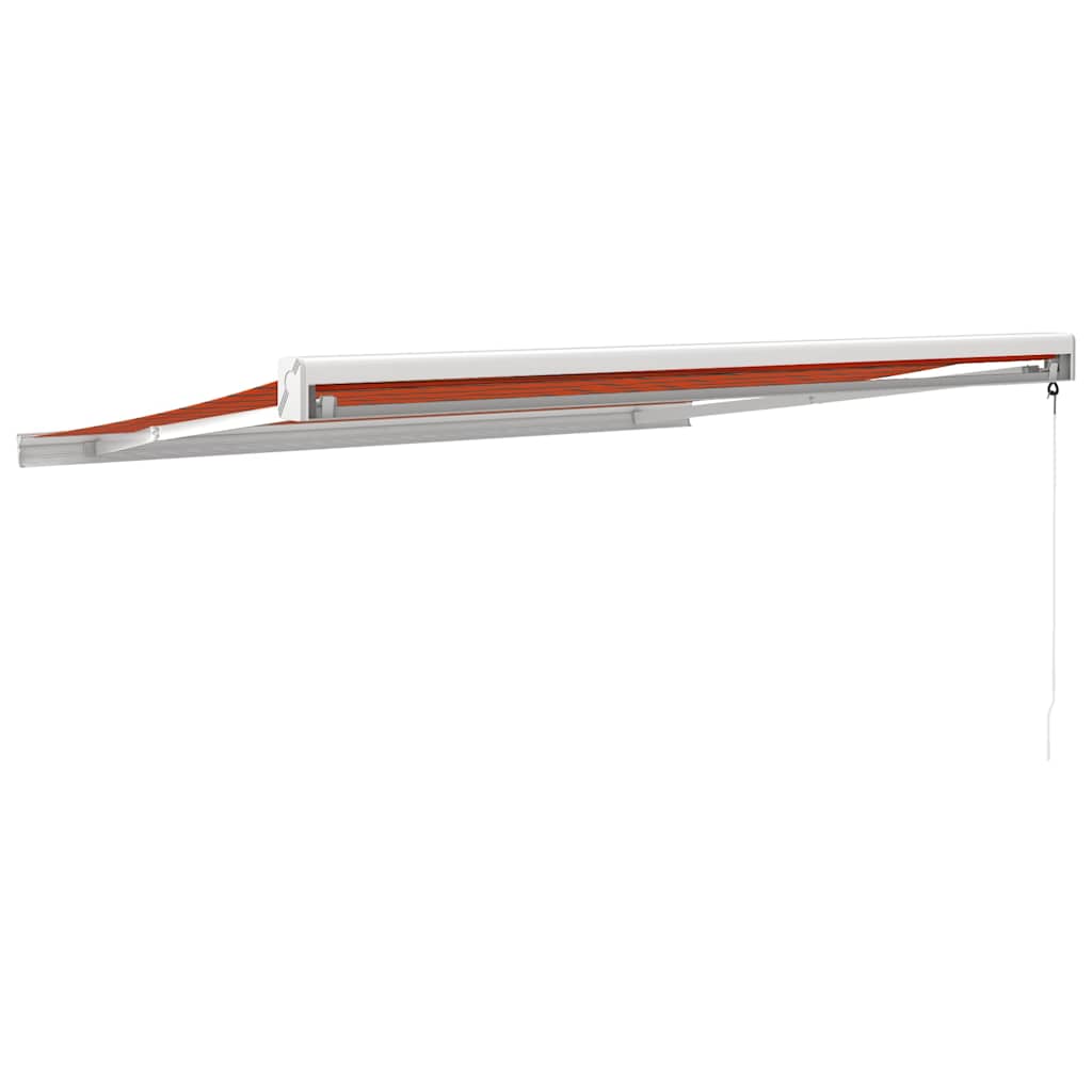 Toldo retrátil 3,5x2,5 m tecido e alumínio laranja e castanho - Image 4