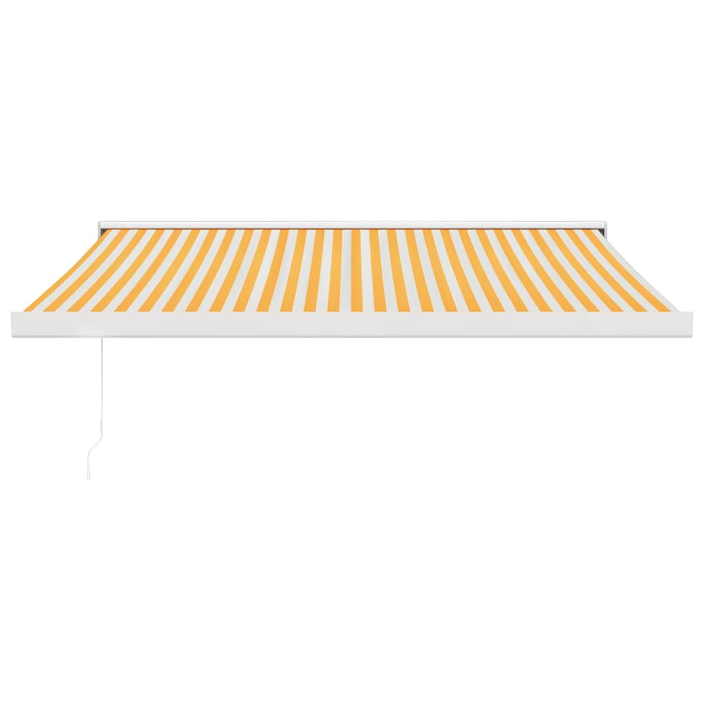 Toldo retrátil 3,5x2,5 m tecido e alumínio amarelo e branco - Image 2