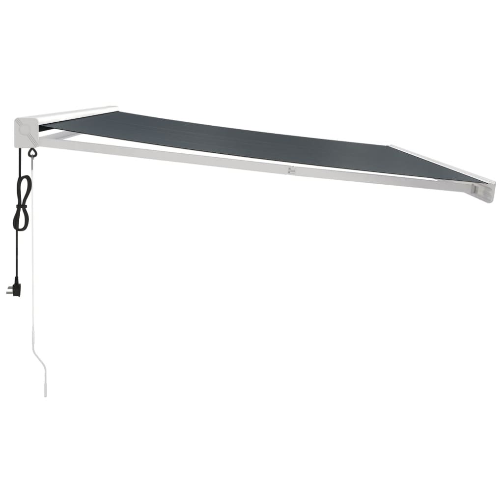 Toldo retrátil 4x3 m tecido e alumínio antracite - Image 3