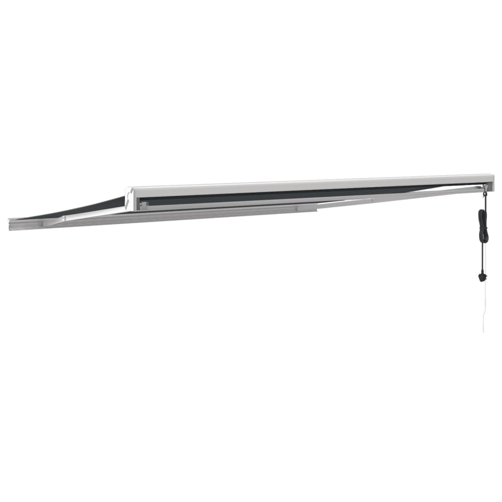Toldo retrátil 4x3 m tecido e alumínio antracite - Image 4