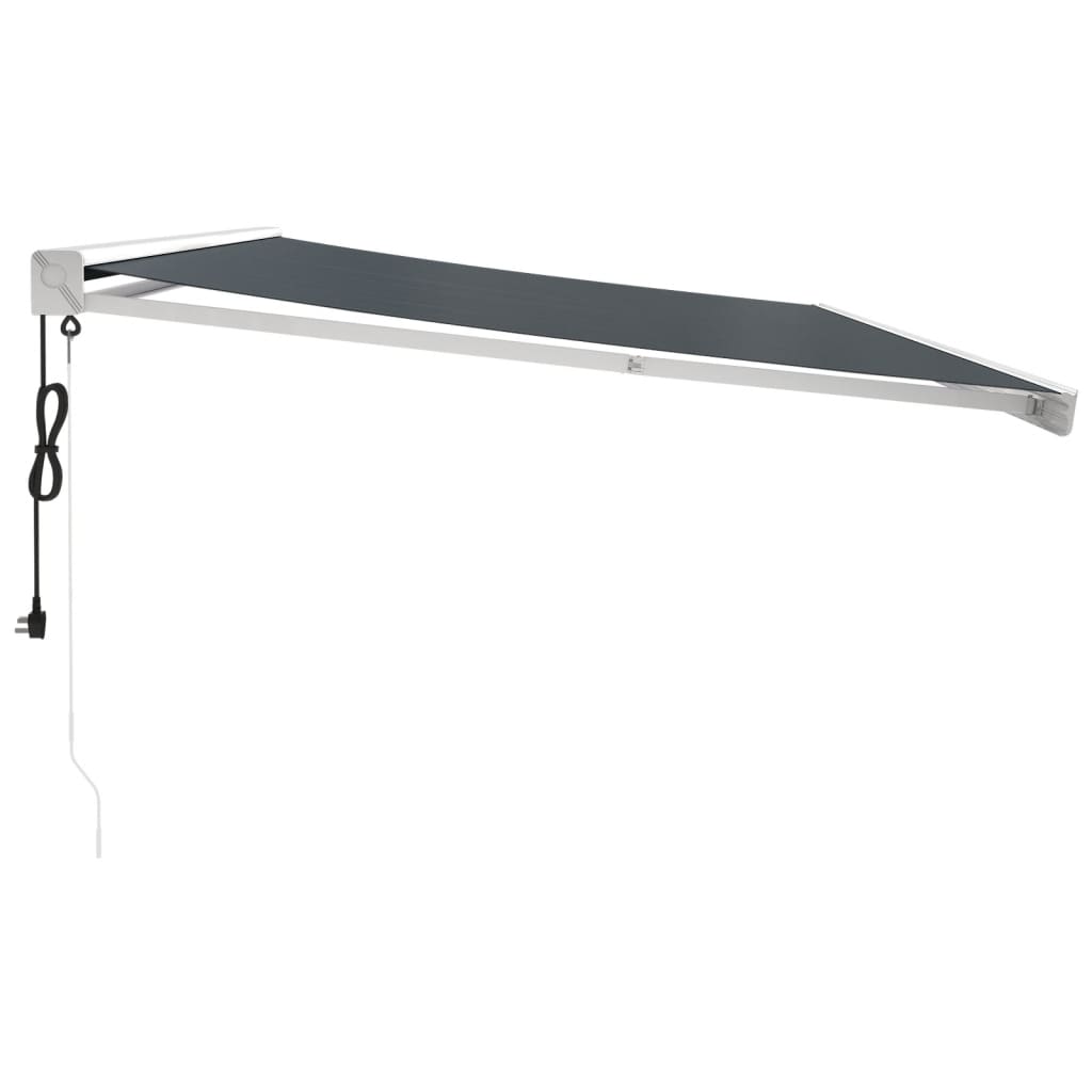 Toldo retrátil 5x3 m tecido e alumínio antracite - Image 3